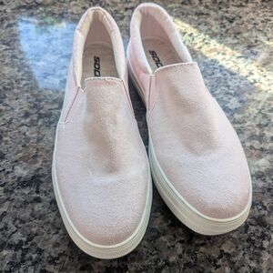 Soda Pink Slip-On Sneakers with Elastic Panels